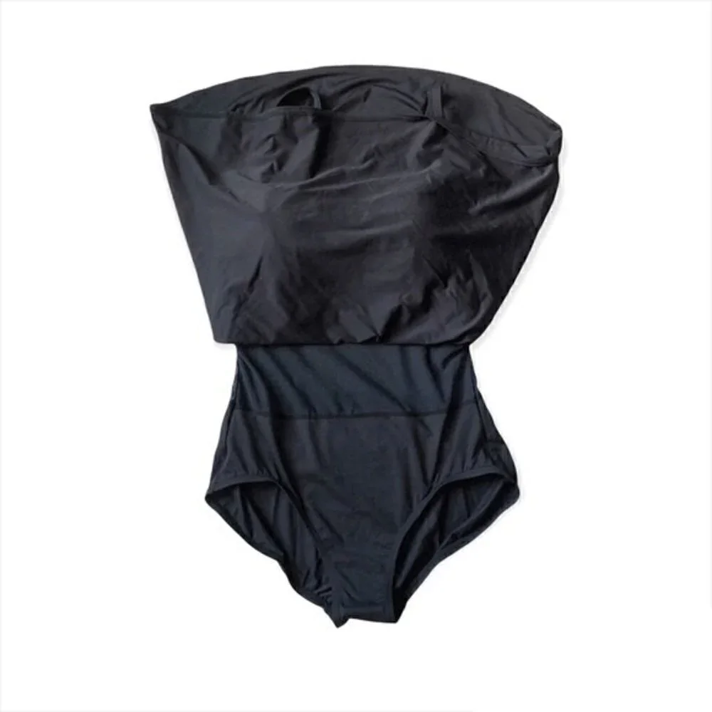 Coco Reef Black Tankini One Piece Swimsuit Swimdress 32D - Picture 6 of 13
